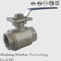 2PC DIN Female Thread Manul Floating Ball Valve with Handle